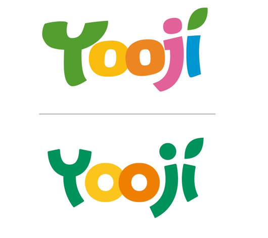 L'ancien et le nouveau logo de Yooji